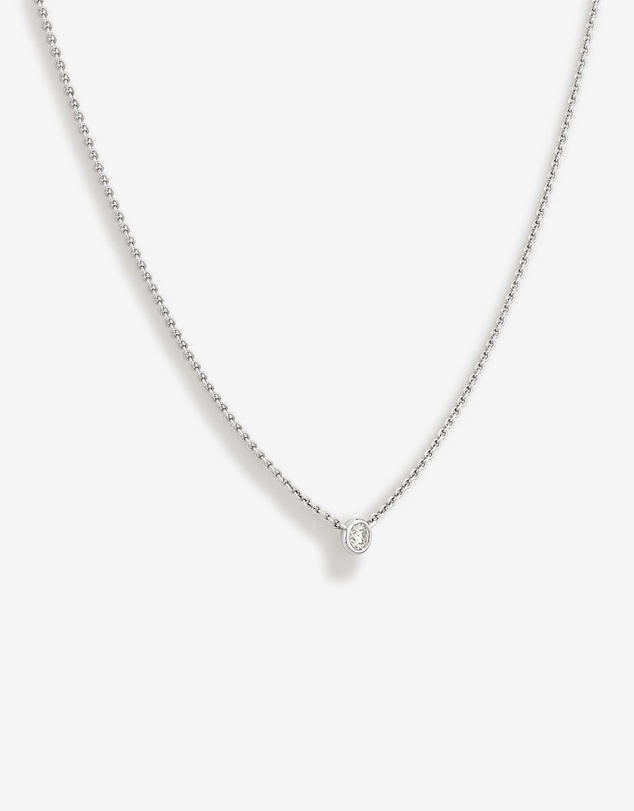 Michael Hill - Diamond Serendipity Single Stone Necklace in Sterling Silver