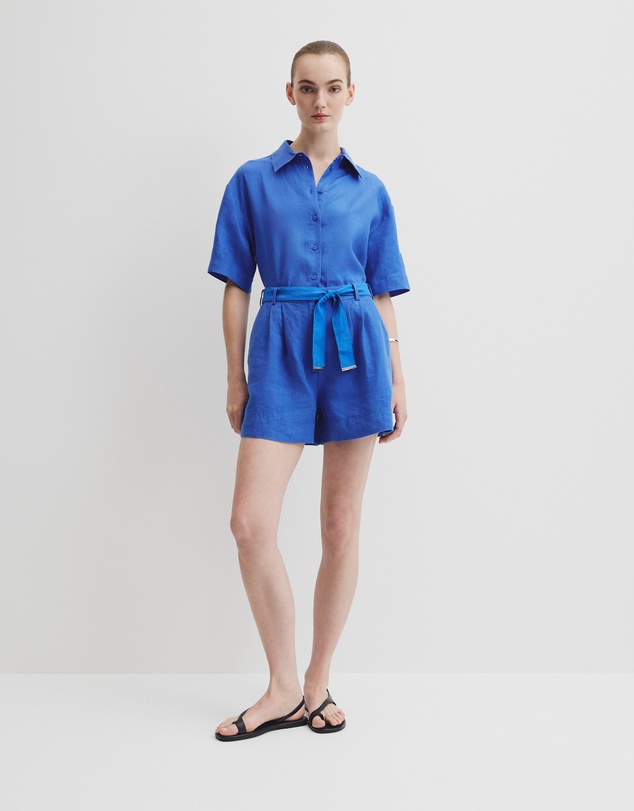 Country Road - Organically Grown Linen Tuck Front Short