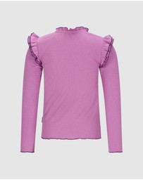 B.Nosy - Tonya Long Sleeve Frill Top - Kids-Teens