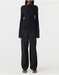 Bassike - Front Seam Rib Long Sleeve T-Shirt