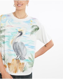 Vintage by The Real Deal - Pre Loved - Vintage 90s Hand Painted Pelican Wildlife Tee