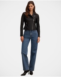 Forever New - Betty Faux Leather Biker Jacket