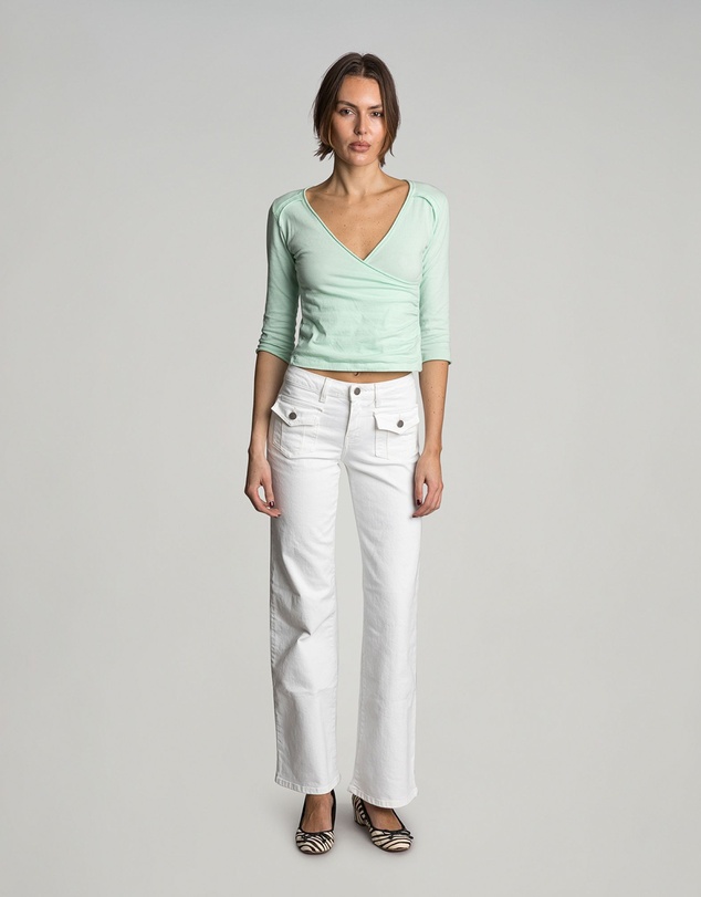 Love and Nostalgia - Patch Pocket Bob Jean - White