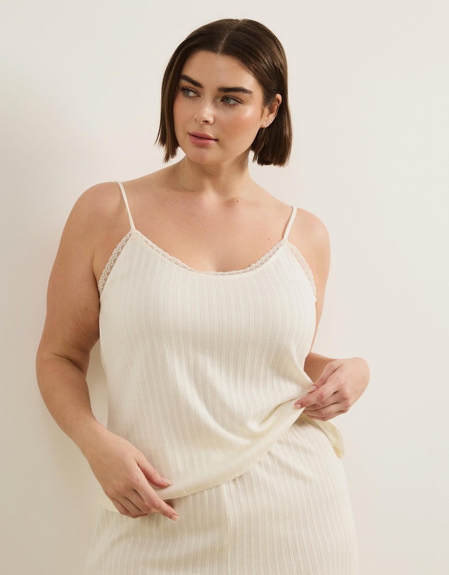 Atmos&Here Curvy - Melody Pointelle Cami Pants Pyjama Set