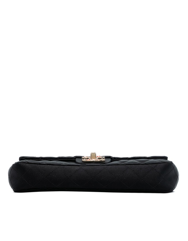 Pre-Loved by Azura Reborn - Pre-Loved Quilted Satin Precious Jewel East West Flap