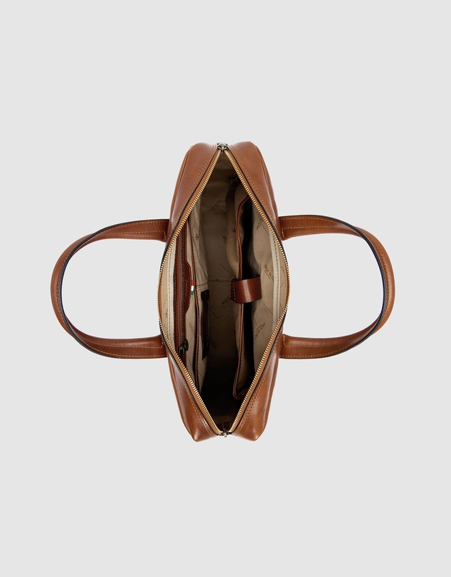 Republic of Florence - The Tokyo Tan Leather Laptop Briefcase