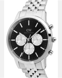 Daniel Wellington - Iconic Chronograph 42mm Arch 5-Link Onyx Panda S