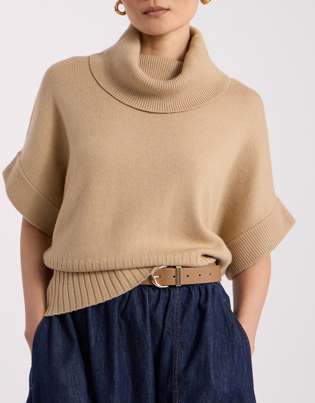 David Lawrence - Roll Neck Gilet Top