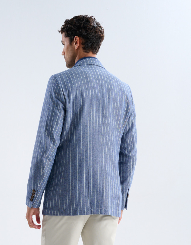 3 Wise Men - 3 Wise Men Edmund Blue Linen Blazer