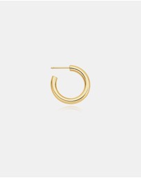 Ania Haie - Ania Haie Gold Classic Tube Medium Huggie Hoop Earrings