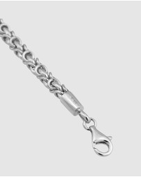 Kuzzoi - ICONIC EXCLUSIVE - Bracelet Men Links Basic Solid in 925 Sterling Silver