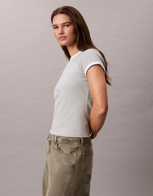 Calvin Klein Jeans - Slim Varsity Logo Ringer Tee