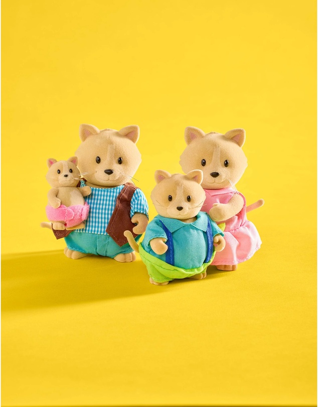 Lil Woodzeez - The Whiskerelli Cats Miniature Animal Figurine Set