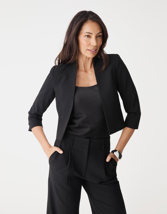 Forcast - Nikki Collarless Crop Jacket