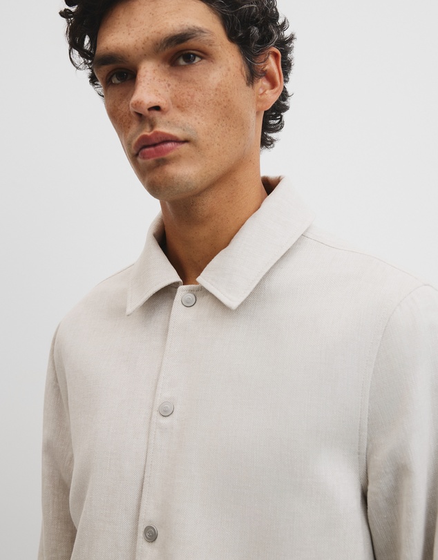 Country Road - Linen Cotton Blend Button Jacket