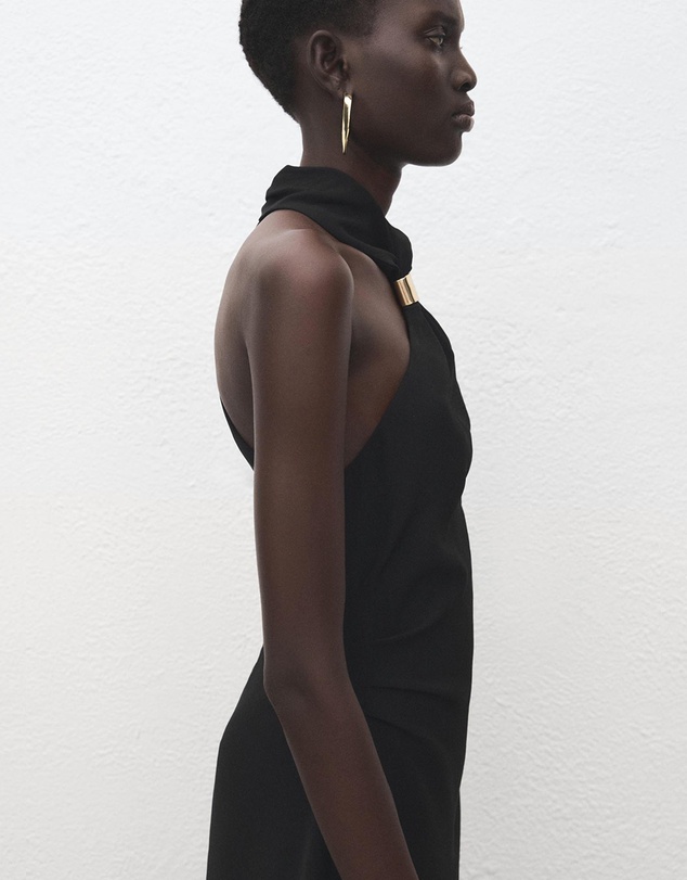 M.N.G - Halter-Neck Dress With Metal Embellishment