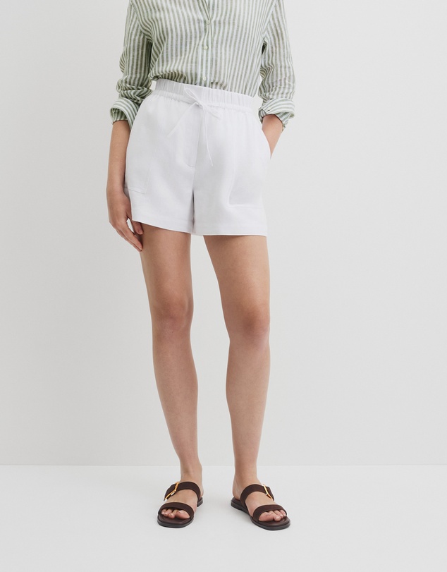 Country Road - Organically Grown Linen Tie Detail Short