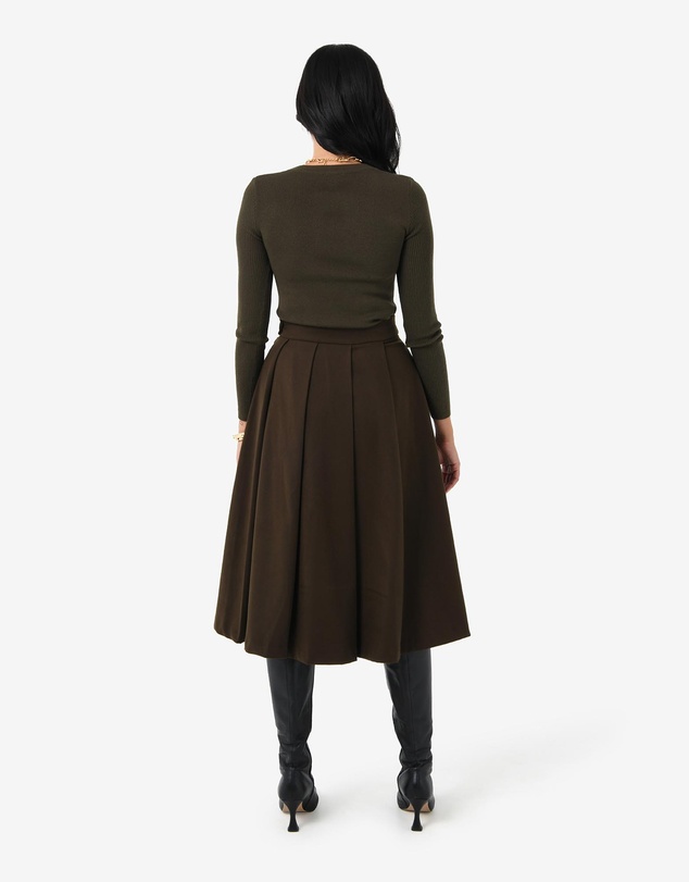 Forcast - Ryan Pleated Midi Skirt