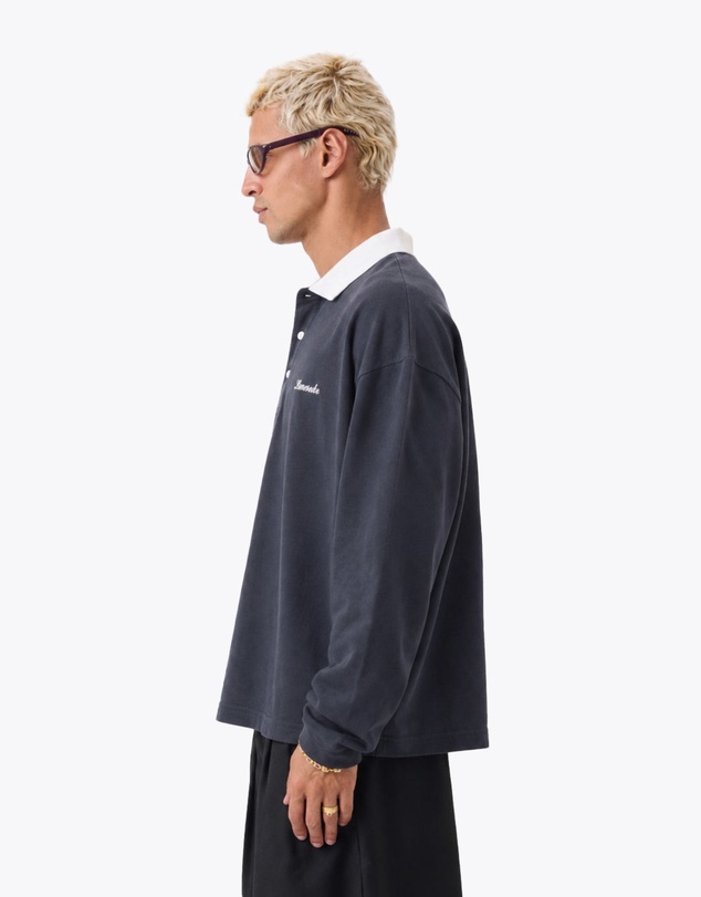 Zanerobe - Box Crop Rugby Shirt Navy White