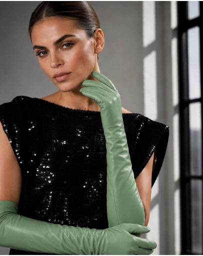 High Heel Jungle - Milana Opera-Length Leather Gloves