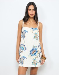 AERE - Mara Linen Shift Mini Dress
