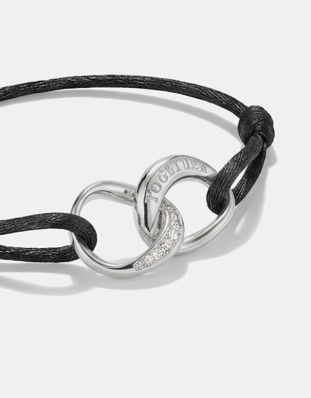 THOMAS SABO - THOMAS SABO Textile bracelet Together black with zirconia