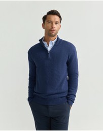 Oxford - Robert Zip Neck Knit Pullover