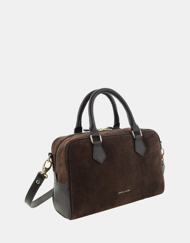 Pierre Cardin - Pierre Cardin Genuine Suede Leather Tote Crossbody Bag