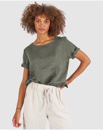 CAMIXA - Teena Linen T-shirt Top