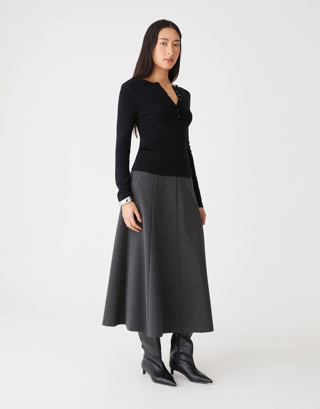 Forcast - Janice A-Line Ponte Skirt