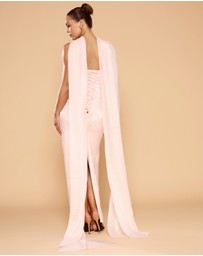 CATHERINE FERRARO - Evangeline Strapless Gown with Scarf