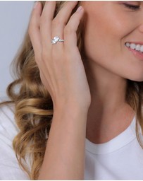 Elli Jewelry - Ring Crystal Hearts 925 Sterling Silver