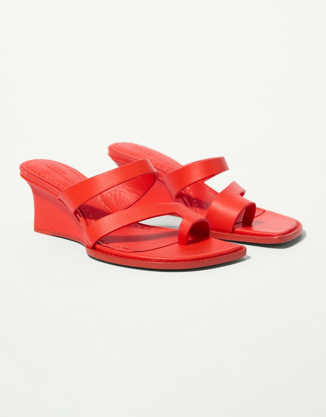 M.N.G - Wedge Leather Sandals
