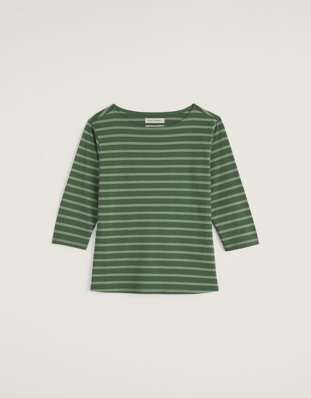 Seasalt - Seasalt Cornwall Green Sailor 3/4 Sleeve Top Jersey