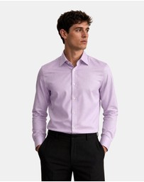 Henry Bucks - HENRY SARTORIAL Wrinkle Free Cotton Shirt PINK