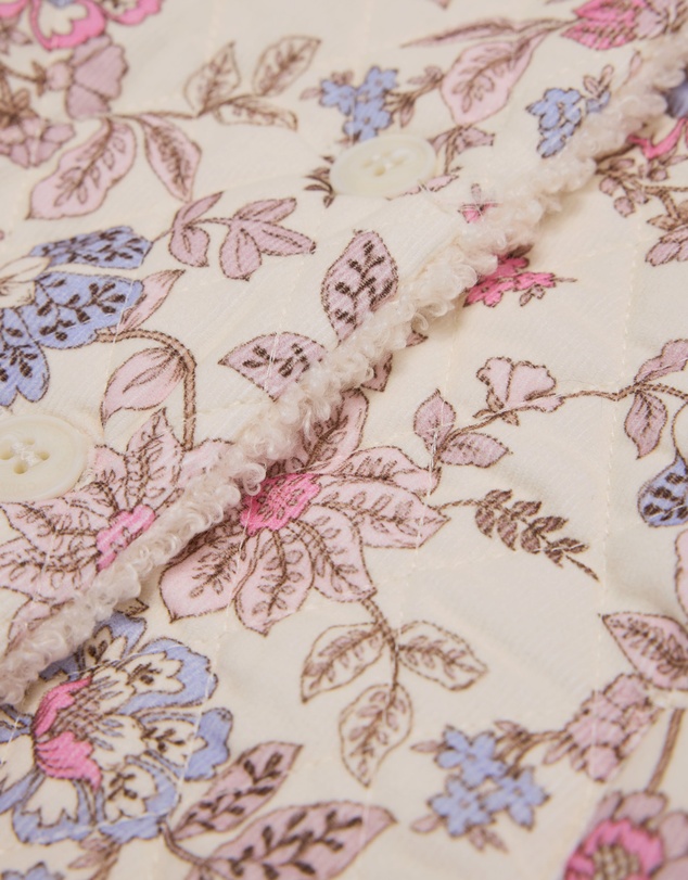 Country Road - Organically Grown Cotton Print Sherpa Lined Jacket