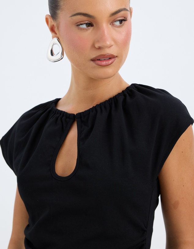 Calli - Ray Keyhole Jersey Top