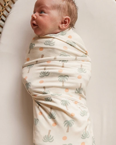 Kynd Baby - Large Stretchy Swaddle in Palm Sunset