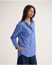 Oxford - Hailey Striped Euro Fabric Shirt