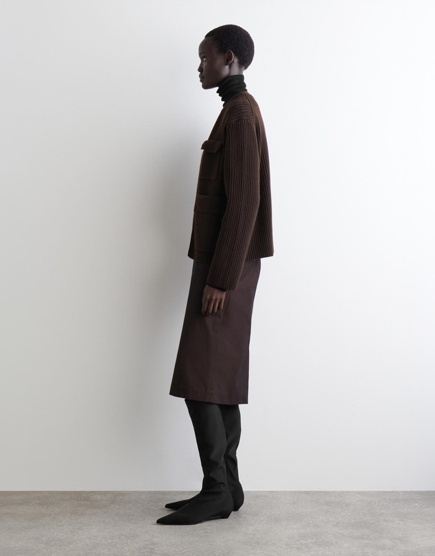 COS - Ribbed Merino Wool Utility Cardigan