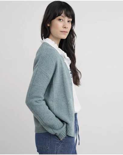 Seasalt - Seasalt Cornwall Blue Coweth Buttoned Cardigan