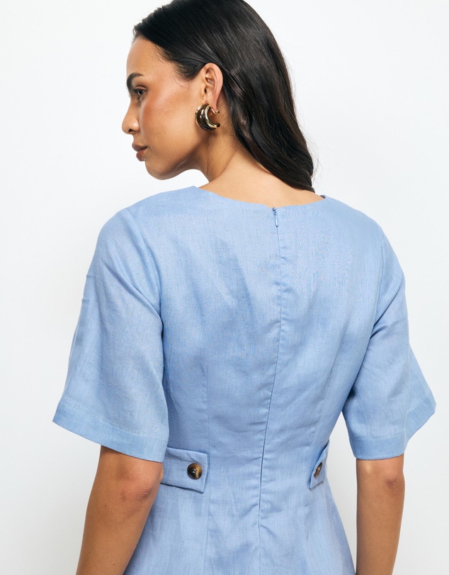 AERE - Clova Linen Mini Dress