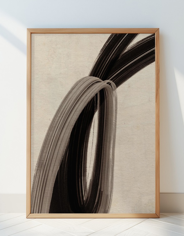 Olive et Oriel - Brownstrokes No 1 by Treechild Art Print