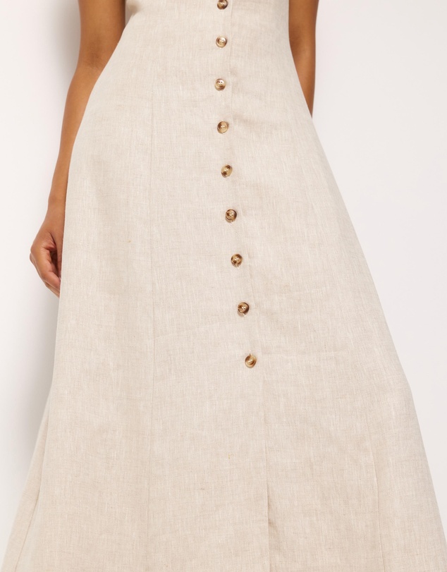 AERE - Rosa Linen Halter Midi Dress
