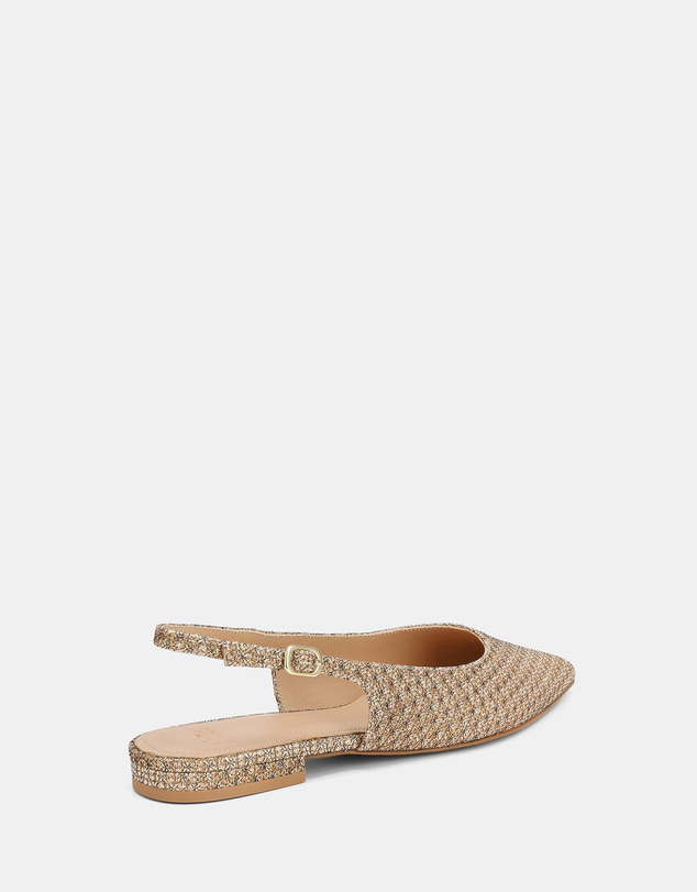 Wittner - Mary Dress Flats Metallic Textile
