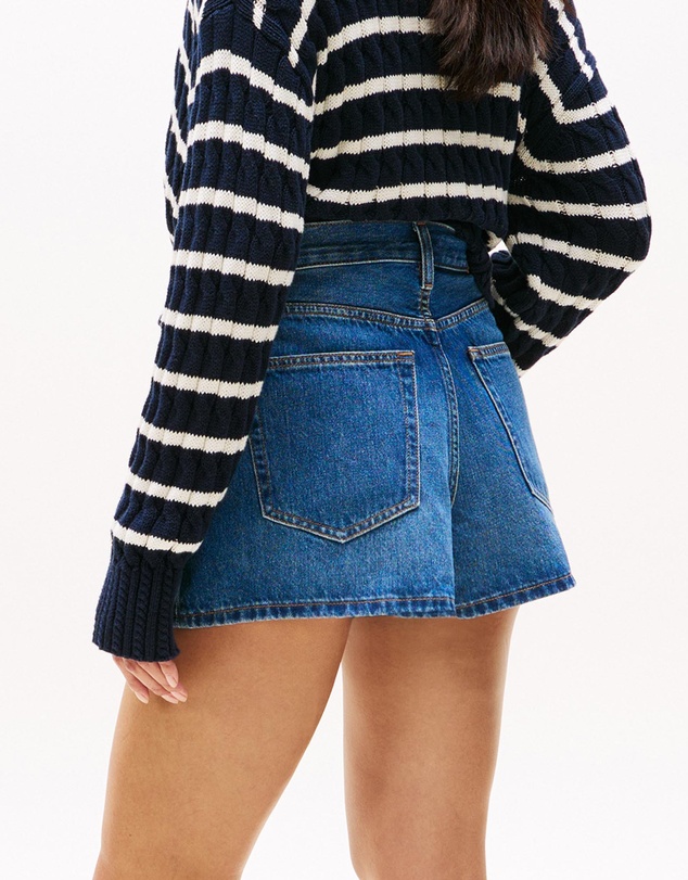 Tommy Hilfiger - High Rise Flared Denim Shorts