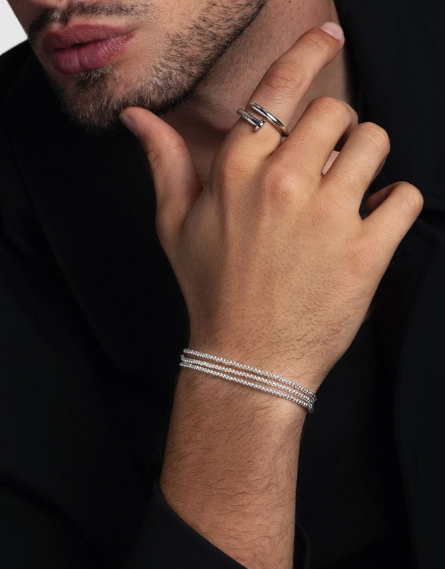 Nialaya Jewellery - Sterling Silver Wrap-Around Bracelet