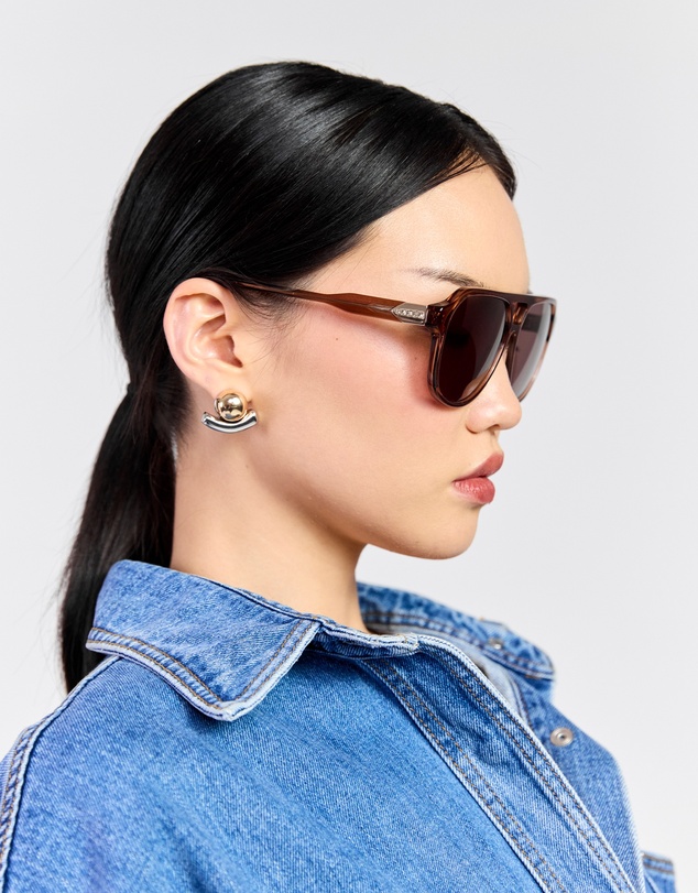 SABEN - Marlo Sunglasses Sheer Brown