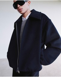 M.N.G - Wool Jacket With Shirt Collar