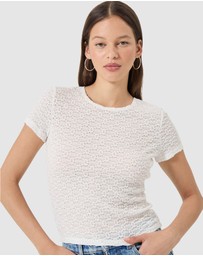 Rolla's - Daisy Lace Tee - Vintage White